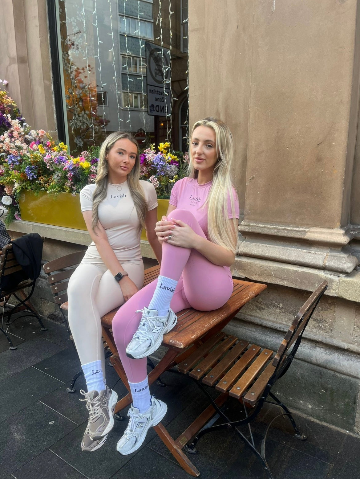 ‘Blush pink’ women’s fitness gym wear set